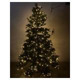 Artificial Pre-lit Christmas Tree (7ft) w/