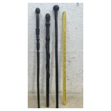 Carved Walking Sticks (3)