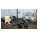 Acer computer, Radios, lamp, petite dehumidifier