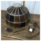 Leaded slag glass lamp *not perfect