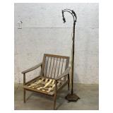 Mid Century Arm Chair & Goose Neck Lamp- both