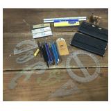 Drafting sets, ruler, pencils, drawing led, litmus