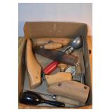 Box of Wood Handle-Wood Tools. (oops-Red is