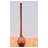 MCM Hand Blown Amber Glass Stick Vase 15.5"