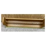 Custom made oak shelf with quilt holder 39ï¿½ x 8ï¿½