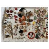 Costume Jewelry - many pins, necklaces, earrings