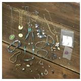 Necklaces, bracelets, earrings etc