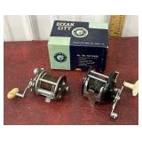 Ocean city reel and box and Penn Peerless #5 reel