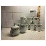 8 Noel porcelain coffee cups (in original boxes)