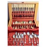 Antique & Vintage Silverware. Wood case and fold