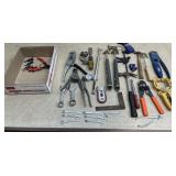 Box of Hammers , Crimpers, Wrenches &