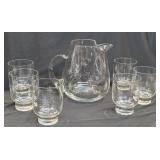 MCM atomic 8 point cut Star Crystal Pitcher & 6