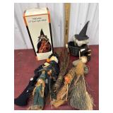 Halloween witch fiber optic and decor.