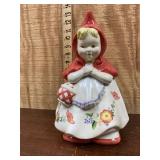 Red Riding Hood cookie jar.   13ï¿½ x 7ï¿½ by Jonal