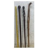 Carved Walking Sticks (3)