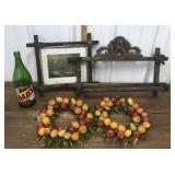Dadï¿½s bottle, print, folding towel bar, fruit