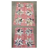 2 Antique Star quilt tops : 56ï¿½ x 36ï¿½ (newspaper