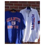 NY Giants Shirts-2XL. Short sleeve has stain on