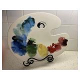 Porcelain Palette Plate.   15ï¿½ x 12ï¿½