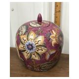 Floral ginger jar