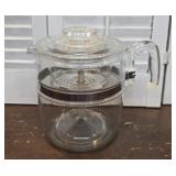 NICE Pyrex 9 cup glass coffee pot - complete