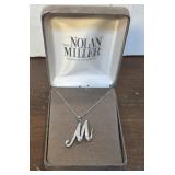 Nolan Miller monogram letter M necklace