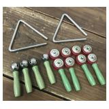 Jingle sticks, bells, triangles- percussion
