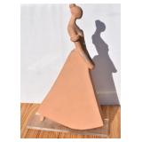 Minimalist-Abstract Signed Terracotta Statue on