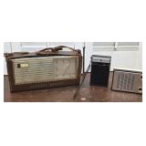 3 vintage transistor radios- GE, Admiral, channel