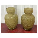 Art glass Pair cased glass vases