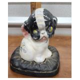 Cast iron dog bank no bottom
