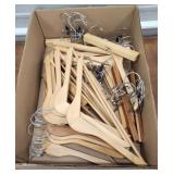 Clean Wooden hangers including slack hangers