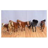 Lot of Vintage Plastic Horses & Cows. Some with