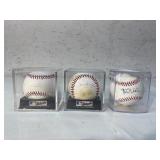 3 Autographed Official Major League Baseballs.