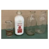 4 milk bottles- Carnation, Hershey, & 2 Sealtest