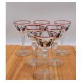 Libbey Pickwick Cordial or Sherry Glasses. (6)
