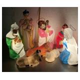 Blow mold Nativity Set 8 Piece - lights up pick u