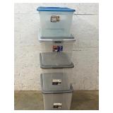 4  Clear Storage Totes