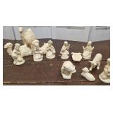 White ceramic Nativity pieces - the standing