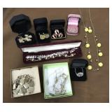 Costume jewelry-necklaces, earrings, bracelets