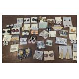 Costume jewelry - mostly pierced earrings