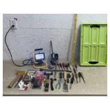 Folding Tub w/ Rubber Mallets, Work Light,