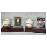 2 Autographed Official Major League Baseballs w/