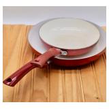 Red Enamel Frying Pans