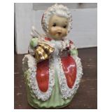 Napco Spaghetti trim Christmas Santa Angel