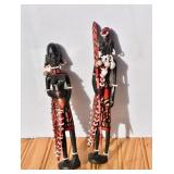 Pair of Hand Carved Maasai Figures