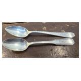 2 sterling silver spoons - Monogrammed Eletha