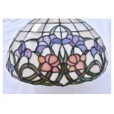 Vintage Dale Tiffany 18" Stained Glass Floral