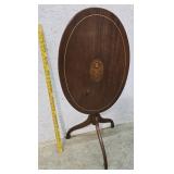 Antique Inlaid tilt top table 26"18"26"