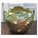 Roseville Pottery Green Snowberry Rose Bowl